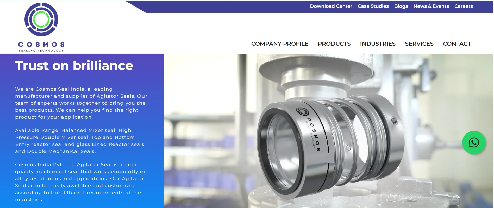 Cosmos Seals is among manufacturers of mechanical seals in Coimbatore.