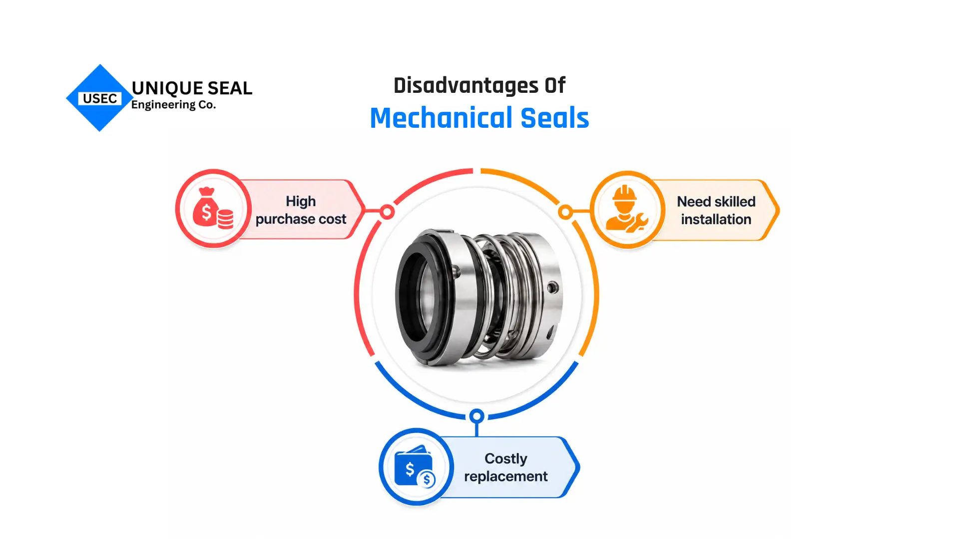 Limitations of mechanical seal in industrial equipment.