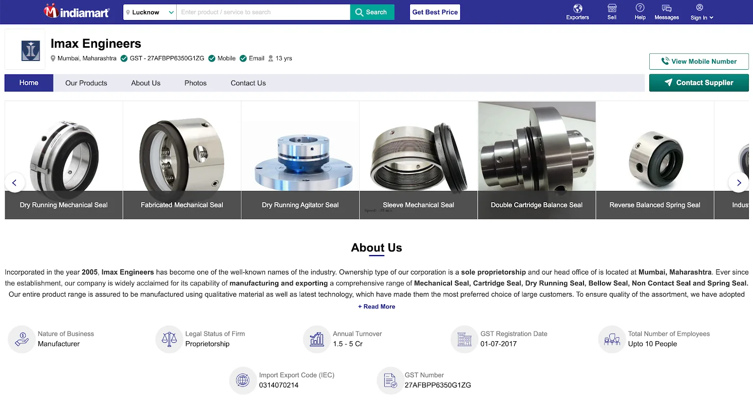 IMaX supplies industrial rubber components and packaging solutions in India.