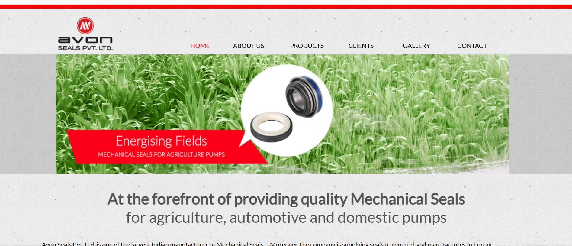 Pump mechanical seal in Chennai used in agricultural and domestic water pumps.
