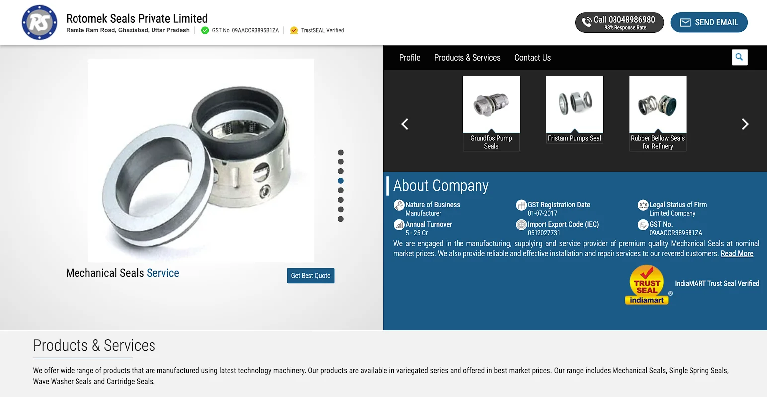 rotomek-seals-rubber-seal-suppliers-in-india