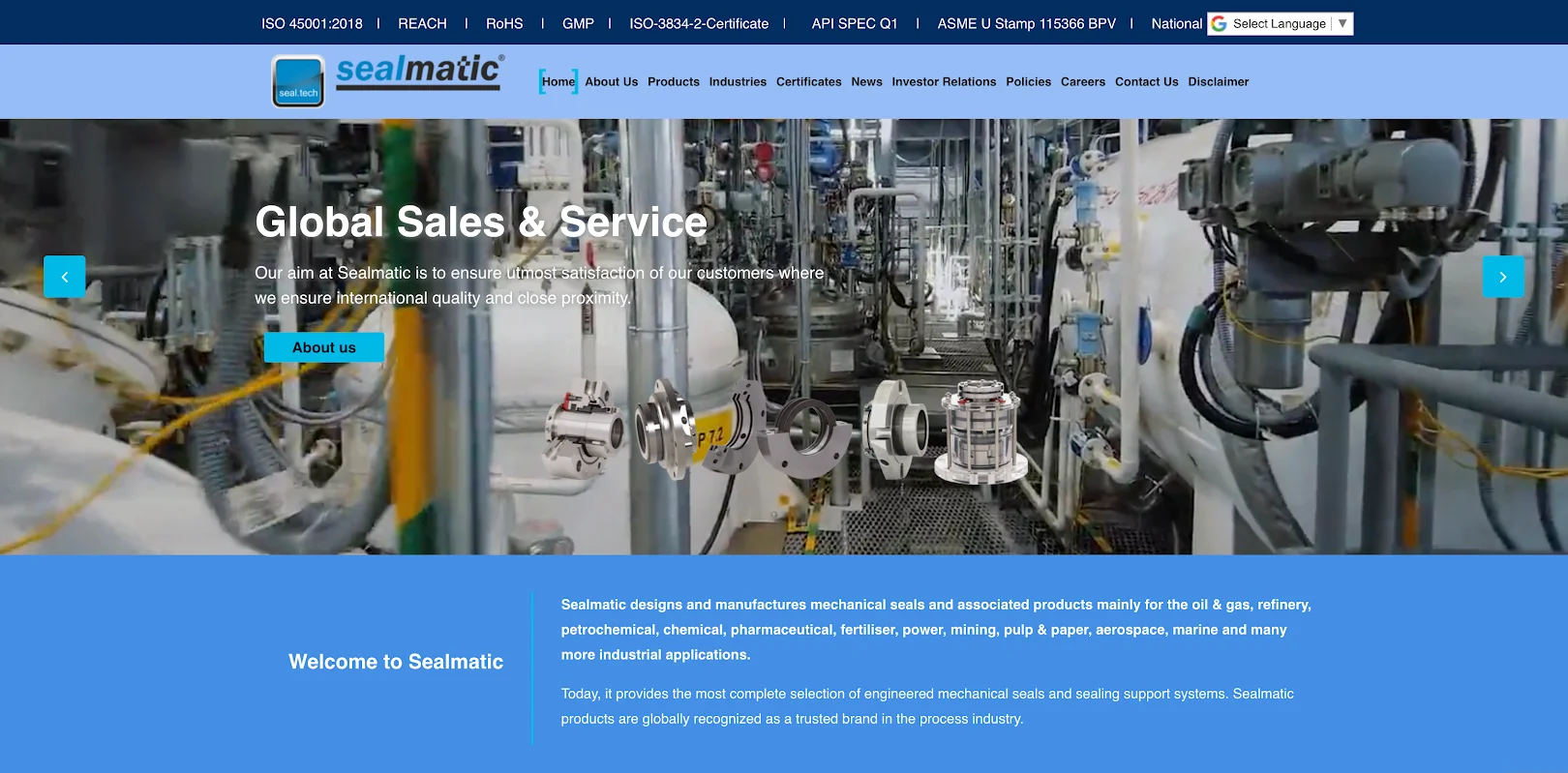 Sealmatic India manufacturing high-performance rubber seals for refinery and oil and gas industries.