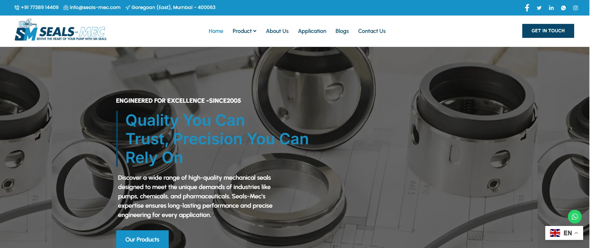 Seals Mec is counted among reputed mechanical seal manufacturers in Mumbai providing reliable solutions.