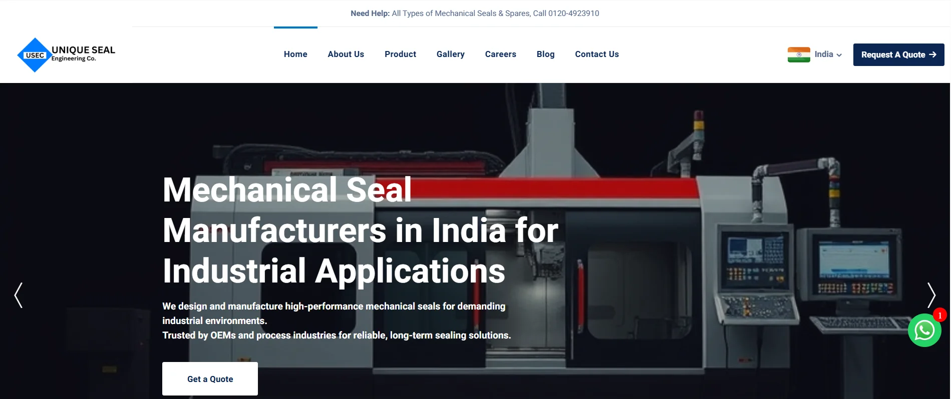 Unique Seal mechanical seal supplier in Pune.