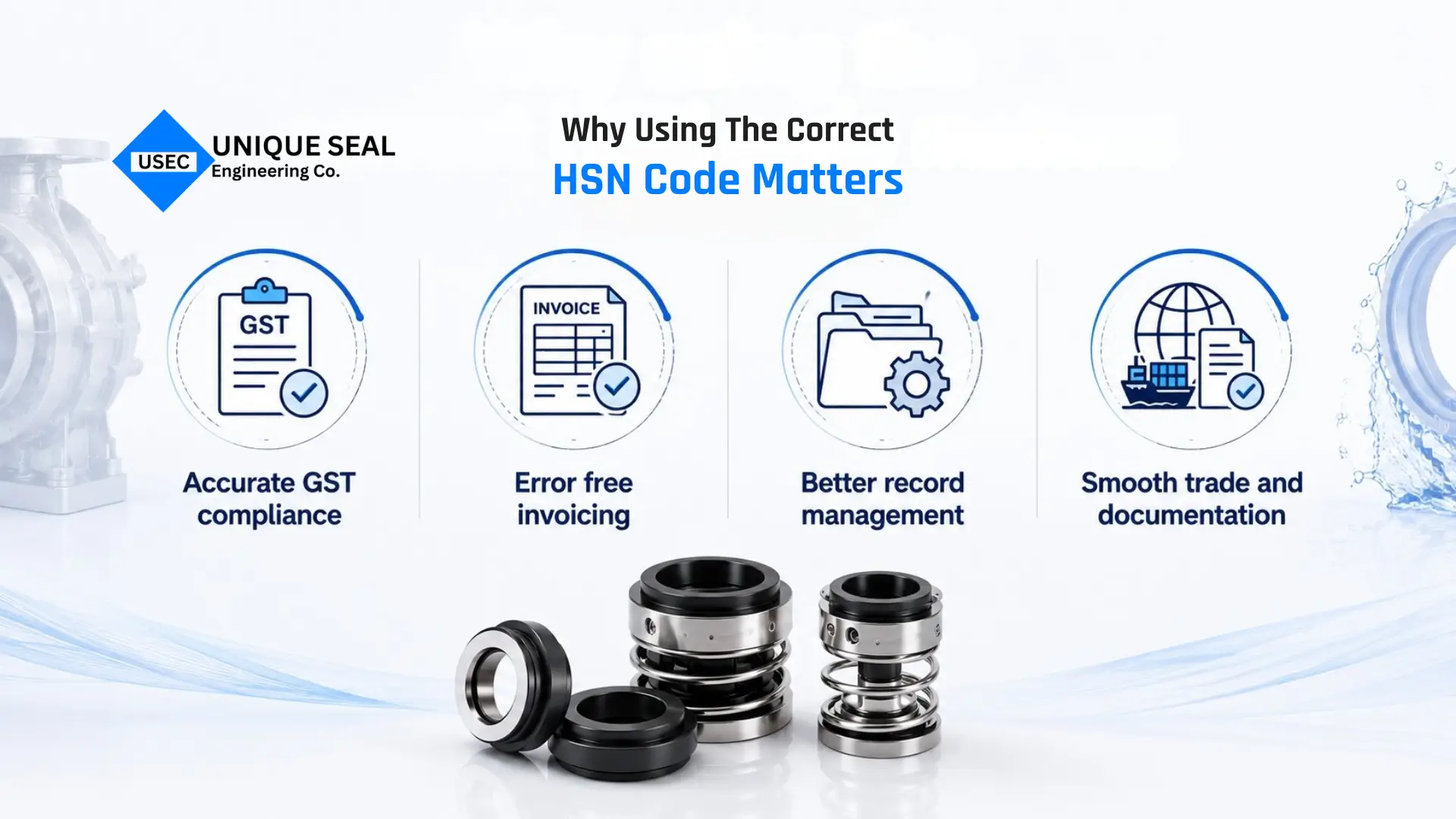 Correct mechanical seal HSN code for GST compliance.