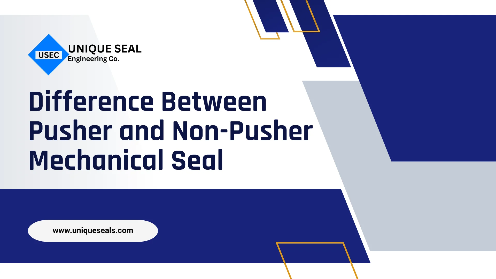 Pusher and non-pusher mechanical seals used in industrials pump showing different sealing designs.