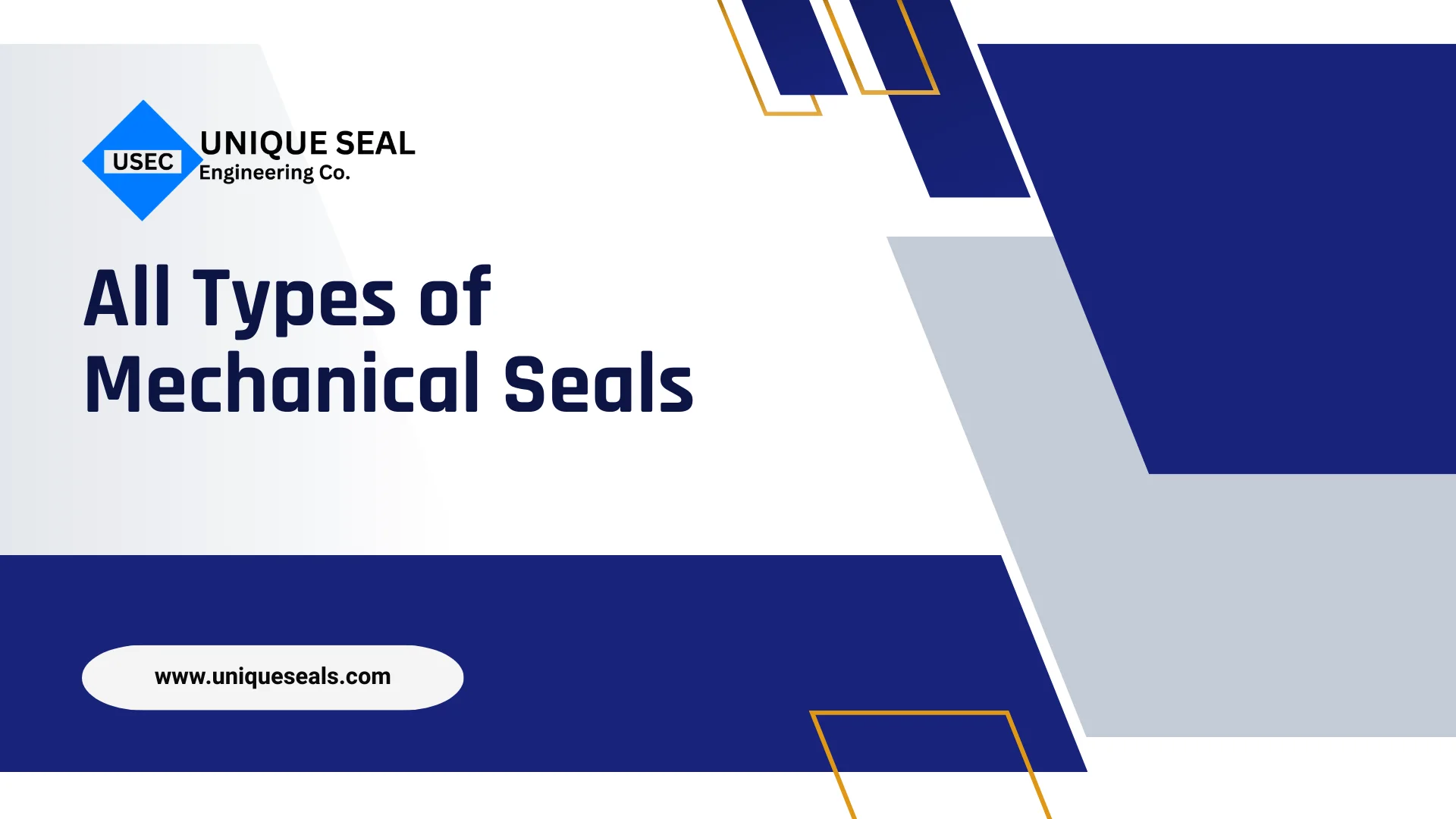Industrial pump mechanical seal types with different design and structural features.