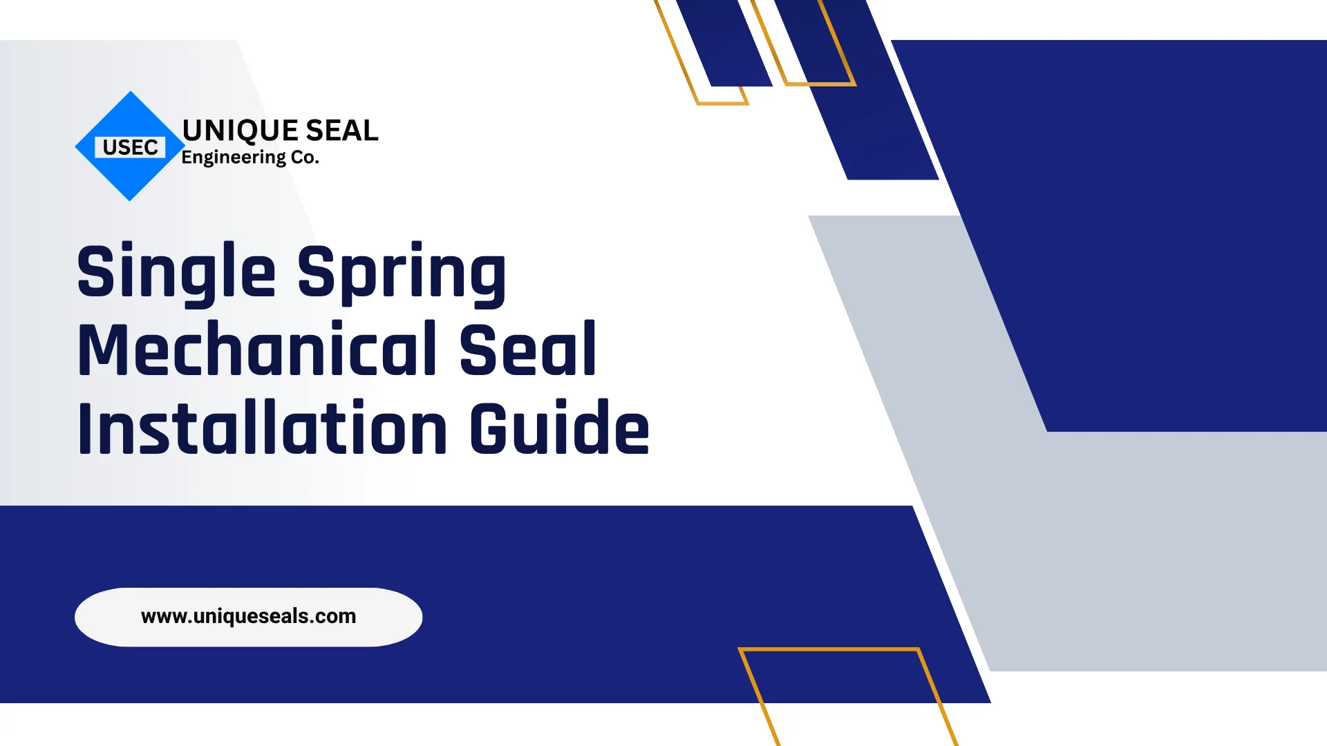 Single spring mechanical seal installation guide showing proper setup for preventing leakage in pump systems.